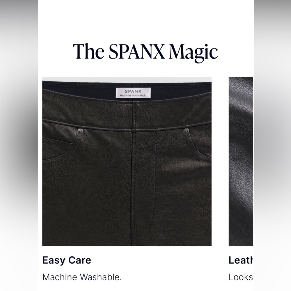 SPANX Leather-Like Ankle Skinny Pant - Picture 4 of 10